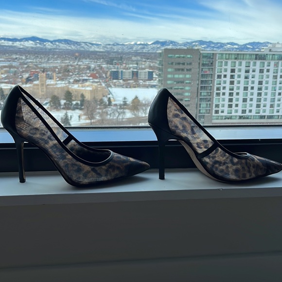 JLO Jennifer Lopez Leopard Mesh stilettos 🔥🔥 Size 9.5 - Picture 2 of 8